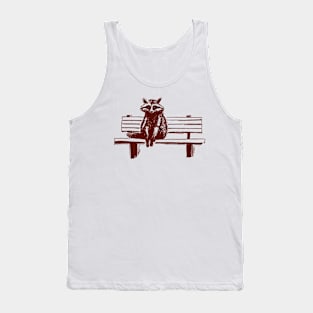 Cute Setting Raccoon Tank Top